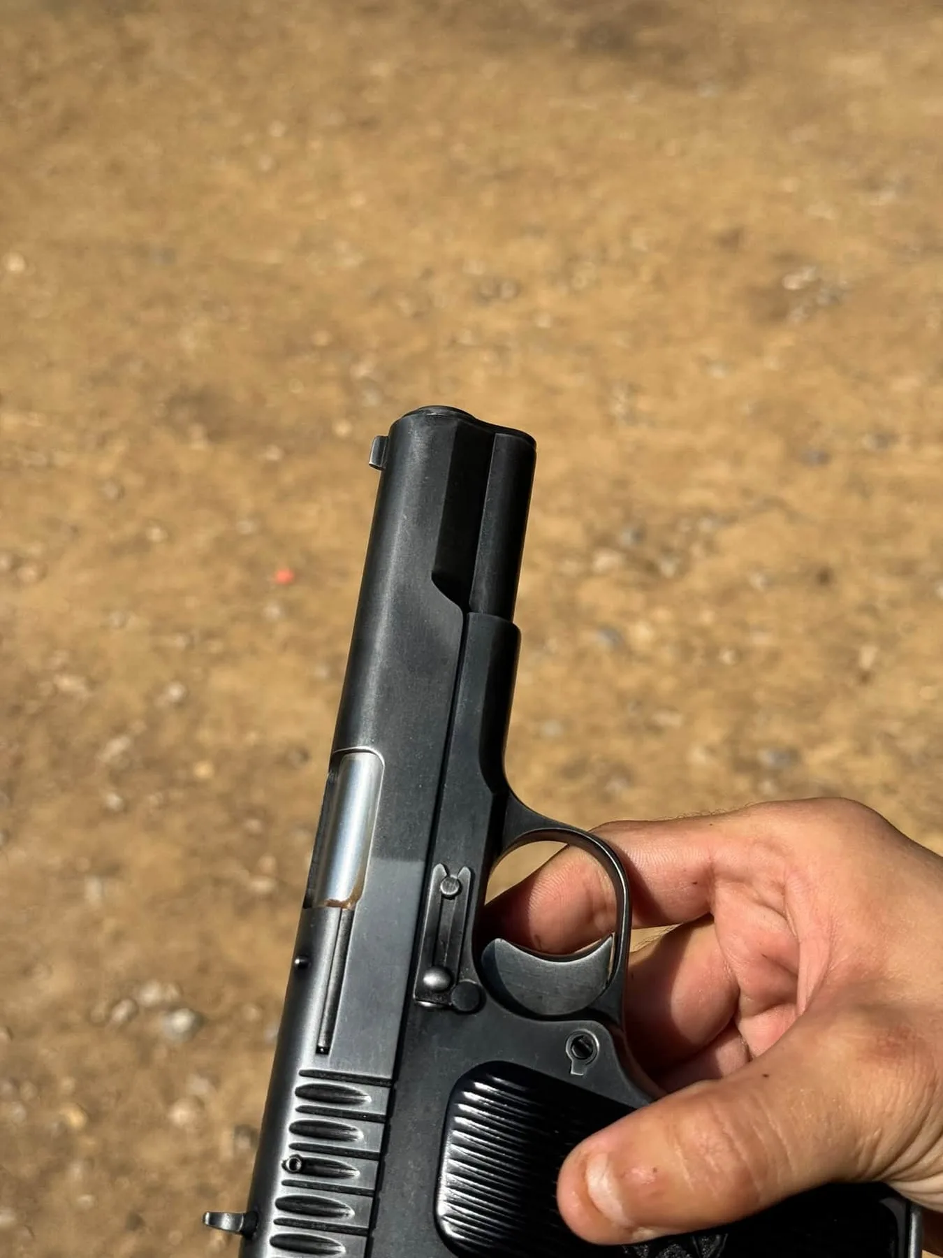 Close-up of a TT-pattern .30 bore pistol
